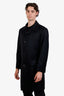Hugo Boss Black Virgin Wool Cotton Single-Breasted Trench Size 42 Men's