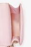 Pre-loved Chanel™ 2021 Baby Pink Lambskin Micro Top Handle On Chain