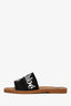 Chloe Black Logo 'Woody' Sandals Size 40