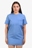 Miu Miu 2024 Blue Distressed Hem Short Sleeve Mini Dress Size 42