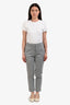 Max Mara Grey Tapered Leg Trousers Size 2