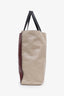 Marni Beige/Burgundy Leather Museo Soft Tote