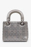 Christian Dior 2019 Beige Satin Crystal Embellished Mini Lady Dior with Strap