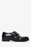 Hermès Black Leather Studded Monk Loafers Size 36