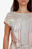 Hermès Beige/Red Silk 'Brides de Gala' Wrap Mini Dress Size 38
