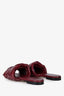 Bottega Veneta Burgundy Leather 'Lido' Slide Size 35.5