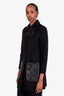 Fendi Wool Single Breasted Bow Detail Coat Size 38