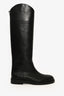 Jil Sander Black Leather Riding Boots Size 39.5