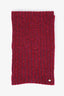 Pre-loved Chanel™ Red/Purple/Pink Chunky Knit Oblong Scarf