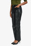 Agolde Black Denim Recycled Leather Jeans Size 24