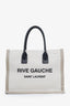 Saint Laurent Linen Canvas Rive Gauche Tote Bag