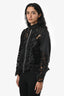 Sacai Black Satin Lace Bomber Jacket Size 1