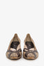 Christian Dior Beige Logo Canvas Leather Pointed Toe Heels Size 41
