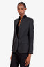 Stella McCartney Grey Wool Single Breasted Blazer Size 38