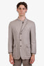 Borelli Grey Virgin Wool Single Breasted Blazer Size 50 Mens