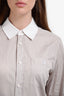 Celine White Cotton Striped Long Sleeve Button Down Shirt Size 36