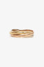 Cartier 18K Yellow/White/Rose Gold Trinity Ring Classic Model Size 55