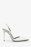 Alexander Wang White Leather Studded Slingbacks Size 39
