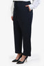 Sofie D'Hoore Navy Virgin Wool Drawstring Trousers Size 42