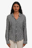 Golden Goose Black/White Cotton Distressed Button Down Shirt Size S