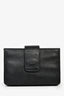 Prada Black Saffiano Leather Triangle Logo Snap Closure Card Holder