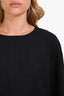 Sofie D'Hoore Black Wool Long Sleeve Flowy Dress Size 44