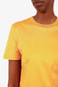 Loro Piana Orange Cotton Logo T-Shirt Size 46