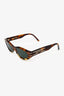 Christian Dior Brown Tortoise Round Frame Sunglasses