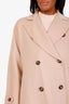 Weekend Max Mara Beige Wool Blend Double Breasted Coat Size 4 (No Belt)
