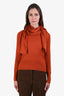 Hermès Orange Cashmere Silk Sweater Size 38