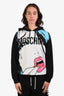 Moschino Couture Black/White Cotton Comic Book Print Hoodie Size Medium