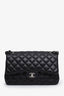 Pre-loved Chanel™ 2011-12 Black Quilted Lambskin Jumbo Double Flap Bag