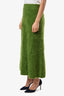 Lisa Yang Green Brushed Cashmere Midi Skirt Size 1
