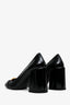 Versace Black Patent Gold Medusa Square-Toe Block Heels Size 37