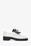 Off-White White/Black Leather Loafers Size 7 US