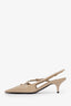 Miu Miu Beige Patent Leather Slingbacks Size 36