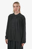 Lemaire Green Gathered Button Blouse Size 38