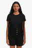 Chloe Black Wool Pinafore Overall Romper Size 34
