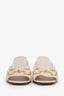 Gucci Cream Leather Horsebit Mules Size 37.5