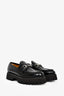 Gucci Black Leather Horsebit Platform Loafers Size 40