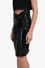 Donna Karan Black Sequin Pencil Skirt Size 8