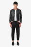 Saint Laurent Black Wool Striped Cuffed Trouser Size 48 Mens