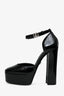 Dolce & Gabbana Black Patent Platform Block Heels Size 39