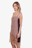 Dries Van Noten Pink Silk Lace Detailed Slip Dress Size 34