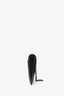 Christian Dior Black Leather Saddle Wallet On Chain Matte Hardware With Pouch