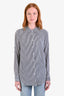 Equipment Black/White Silk Stripe Long Sleeve Button Down Shirt Size S