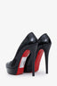 Christian Louboutin Black Patent Leather Platform Heels Size 39