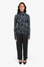 Dries Van Noten Grey Cotton Wool Belted Cuffed Trousers Size 36