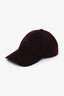 Loro Piana Burgundy Cashmere Storm System Baseball Cap Size M