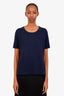 Akris Punto Blue Wool Embroidered T-Shirt Estimated Size S
